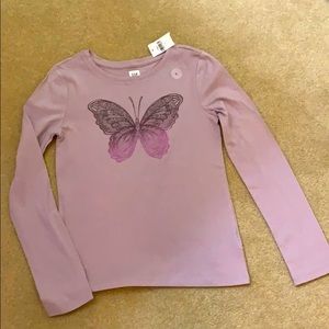 NWT GAP Glitter Butterfly Top